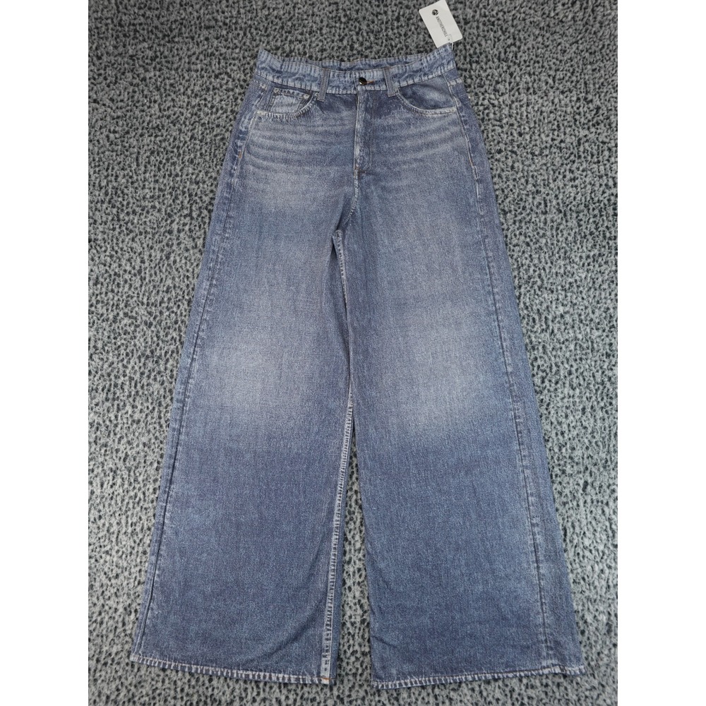 AnotherChill‎ Wide Leg Jeans Womens M Blue New Acid Wash Sustainable High Rise
